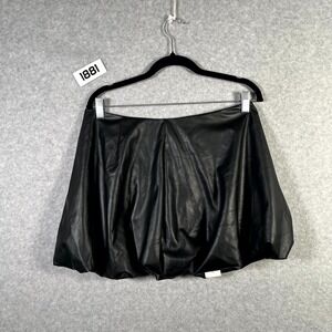 Aisha Hussain Fashion Boutique Balloon Mini Skirt Womens Large Black Lined